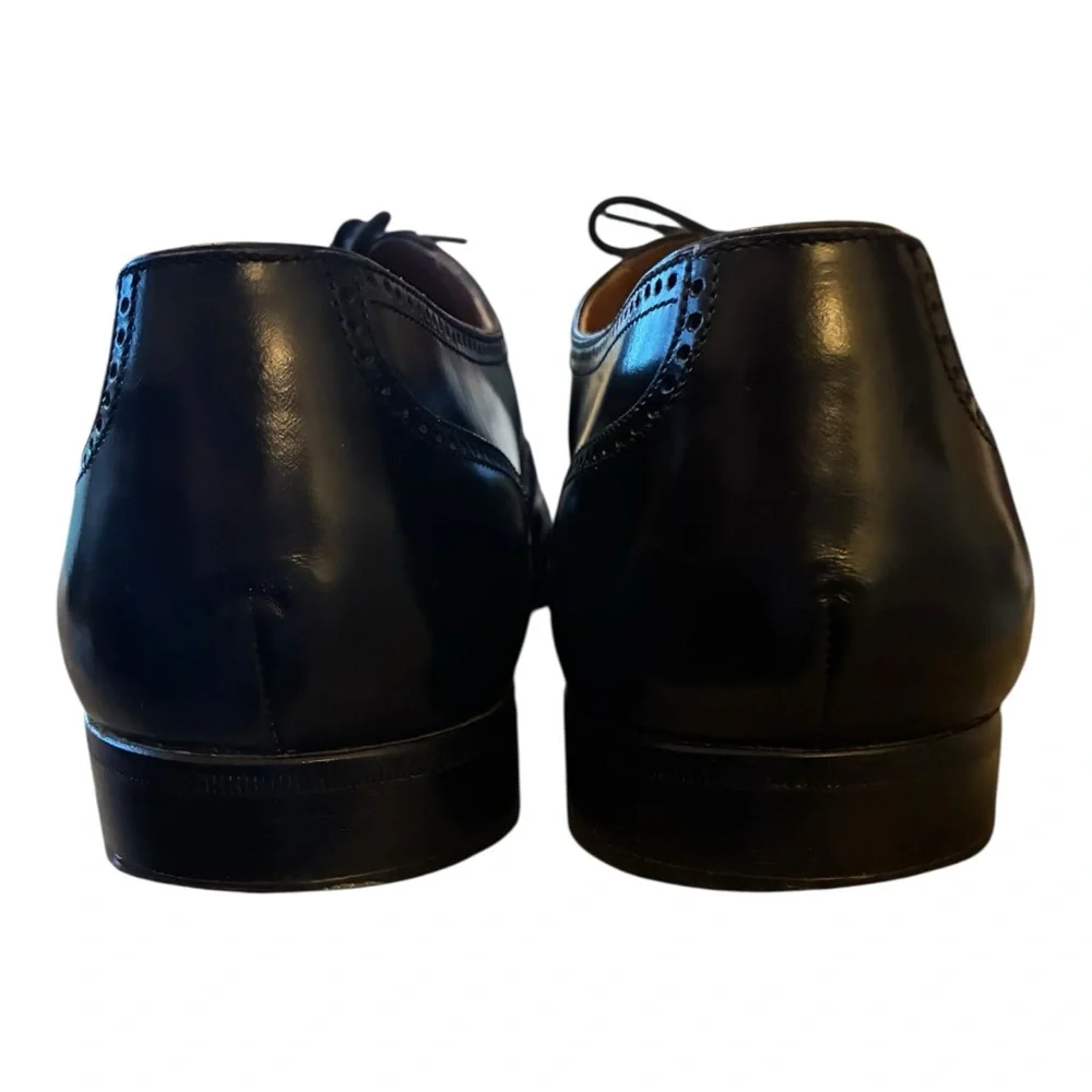 👞 Caporicci Handmade Italian Leather Cap-Toe Oxford Shoes - Black - Men’s 13M